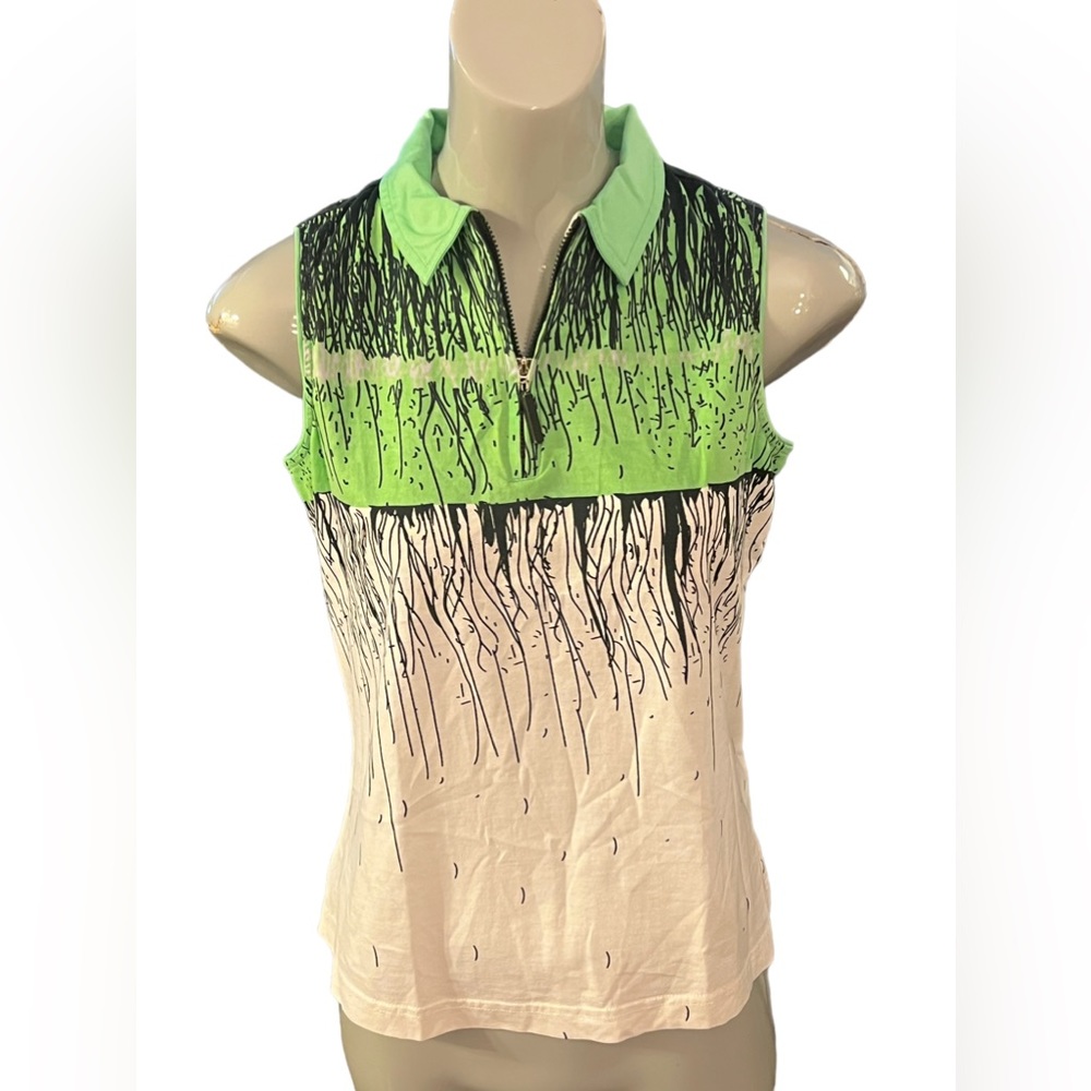 Jamie Sadock Golf Green Sleeveless Top